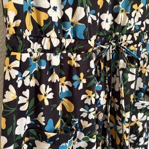 Floral Sleeveless Tie-Waist Mini Dress
